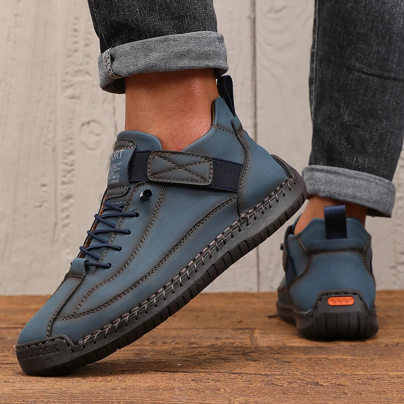 Brand Men's Flat Bottomed Outdoor Sports Lightweight Loafers Soft Sole Breathable New Casual Walking High-quality Driving Shoes