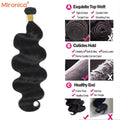 Raw 12A Body Wave Human Hair Bundles Human Hair Brazilian Unprocessed Double Weft Weaving Virgin Hair Extensions Remy Hair Bundles Natural Color 3/4Bundles For Women Daily Use Birthday Holiday Gift Kpop Popular Hairstyles