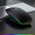 HOMEFISH PHONEPACE Dual Mode Wireless Mouse 2.4G Bluetooth Rechargeable Silent LED Backlit Optical Mice for PC Laptop