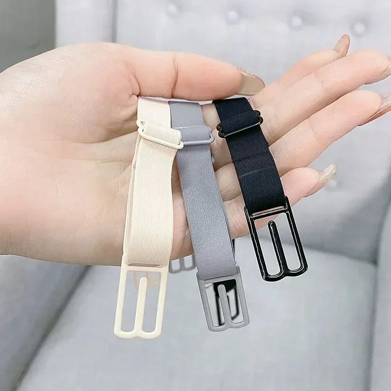 Anti-Slip Bra Strap Women Girl Adjustable Underwear Shoulder Belt Back Hasp Holders Buckle Belt Invisible Elastic Bra Strap Gift