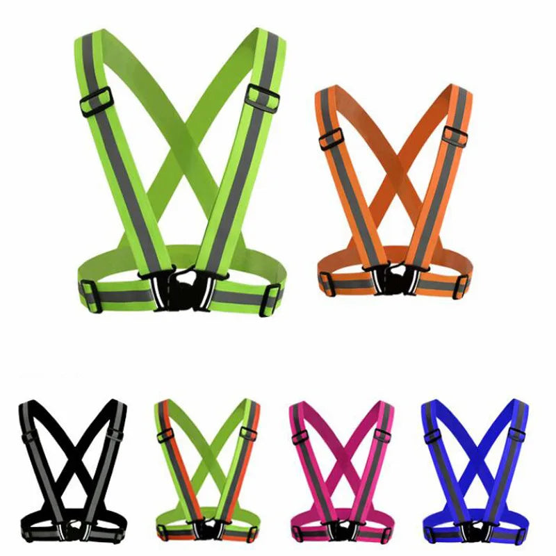 Unisex Night Running Suspender Reflective Suspenders For Men Women Colorful Adjustable Luminous Wide Braces Youth Sport Belt