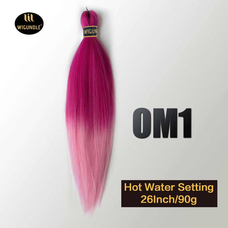 Kanekalon 26inch Hot Water Set Pre Stretched Jumbo Braiding Hair Box Twist Braids Synthetic Hair Extensions For Women Soft Yaki