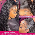 HD Transparent Deep Curly Frontal Wig 13x4 Curly Lace Front Human Hair Wigs For Black Women Wet And Wavy Water Clearance On Sale