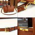 Cross-border trendy fashion clip handbag fashionable women versatile Boston bag with lock