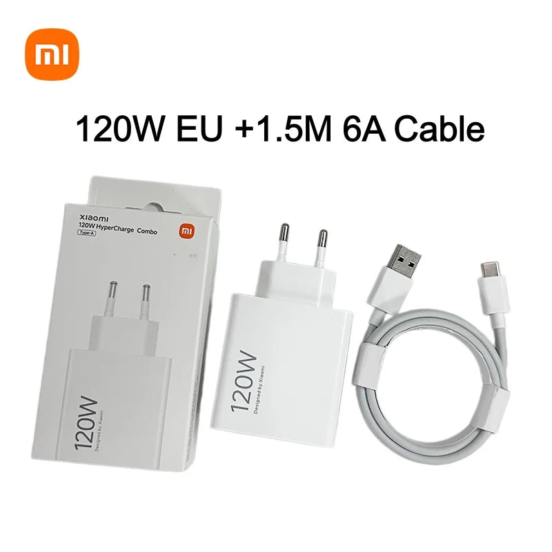 Original Xiaomi 120W 100W Charger Fast Charging Turbo Charger Type C Cable Xiaomi 17 17T 15 15T 14 POCO X8 X7 Pro Redmi Note 15