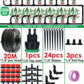 KESLA Garden 1/4'' Drip Irrigation Kit Automatic Watering System Nozzles for Farmland Bonsai Plant Flower Vegetable Greenhouse
