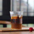 350ML Japanese Style Glass Coffee Mug Walnut Cup Sleeve Glass Cup Glasses Coffeeware Tea Mugs Beer Mug