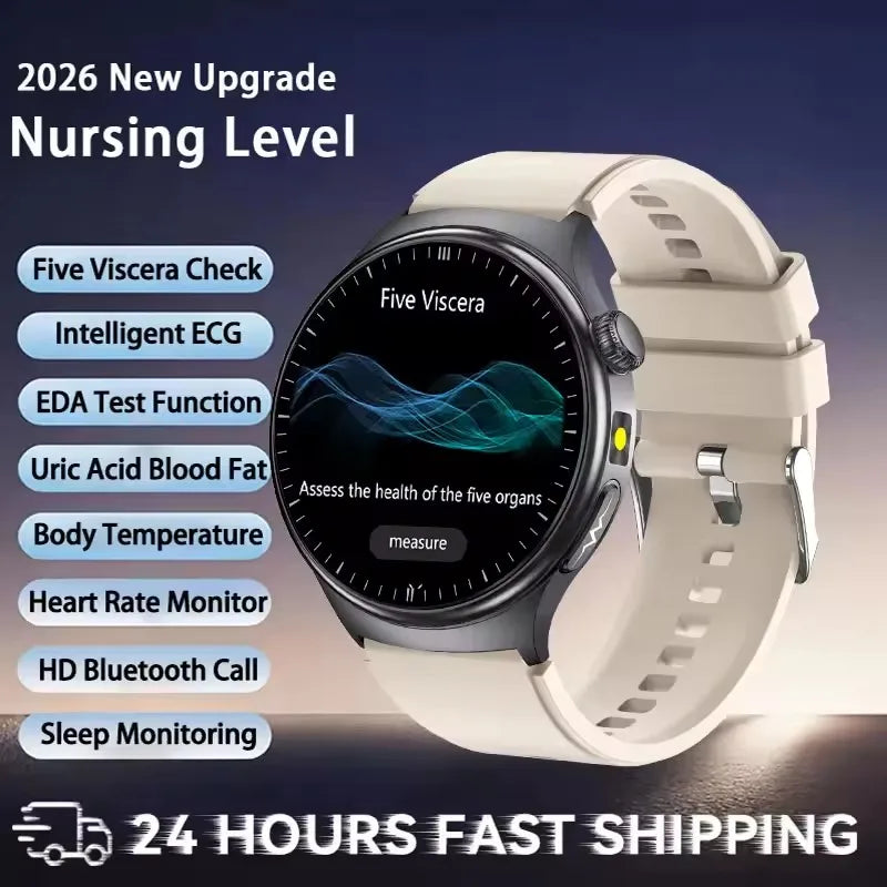 2026 New Health Sport ECG AI Diagnosis Smart Watches Men Heart Rate Blood Pressure IP68 Waterproof Smartwatches For Men Women