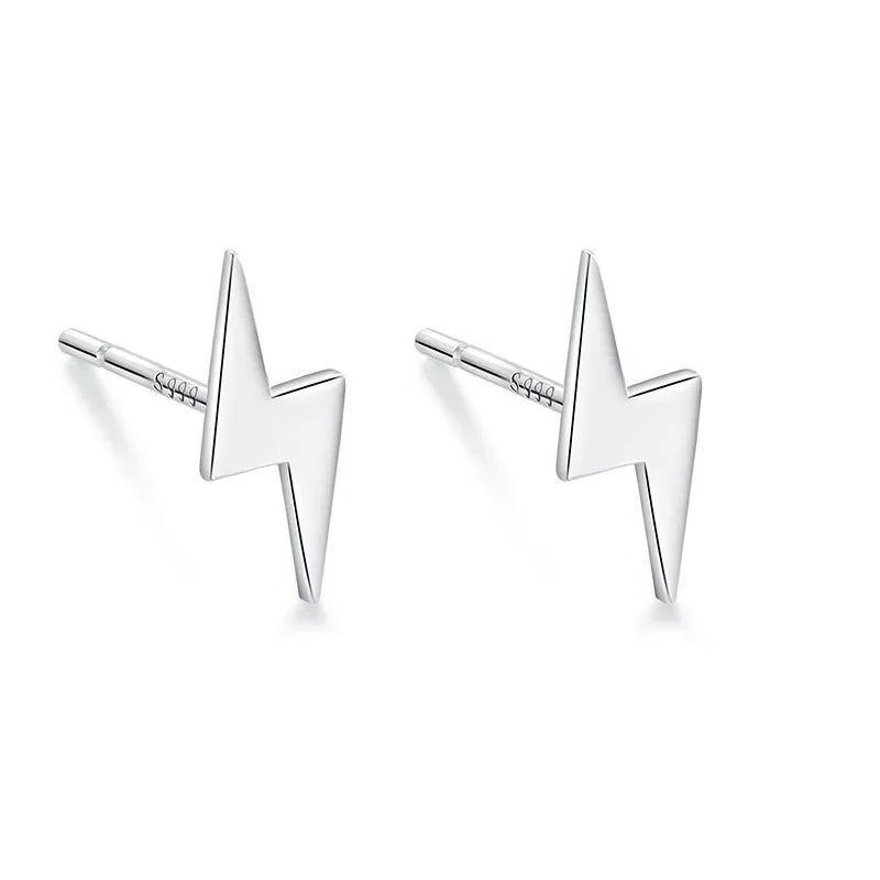 925 Sterling Silver Hypoallergenic Stud Earrings for Women Moon Star of David Maple Leaf Heart Lightning Earrings S999 Jewelry