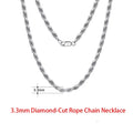 Rinntin 925 Sterling Silver Italian 2.6/3.7/5.0mm Flat Mariner Chain Necklace for Women Men Fashion Neck Chain Jewelry SC78