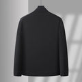 2026 Men's Black Long-sleeve Jacket with A Turn-down Collar, Suitable for Business/casual/executive Wear, Blue and Khaki Coat.