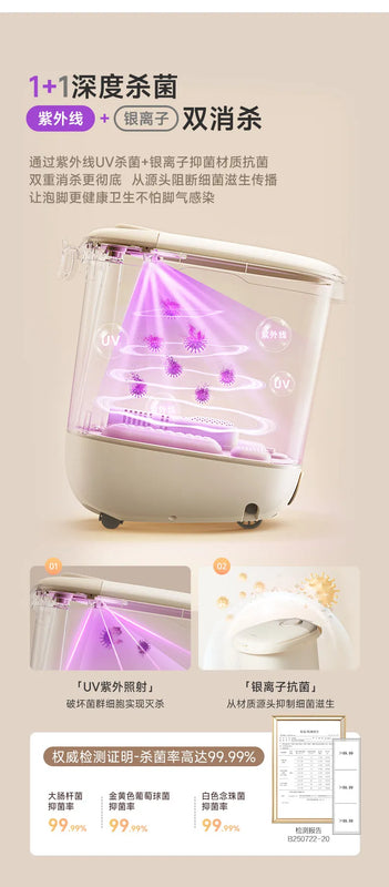 220V Bear Foot Spa Bath Massager with Heating and Constant Temperature Electric Automatic Smart Foot Soaking Tub