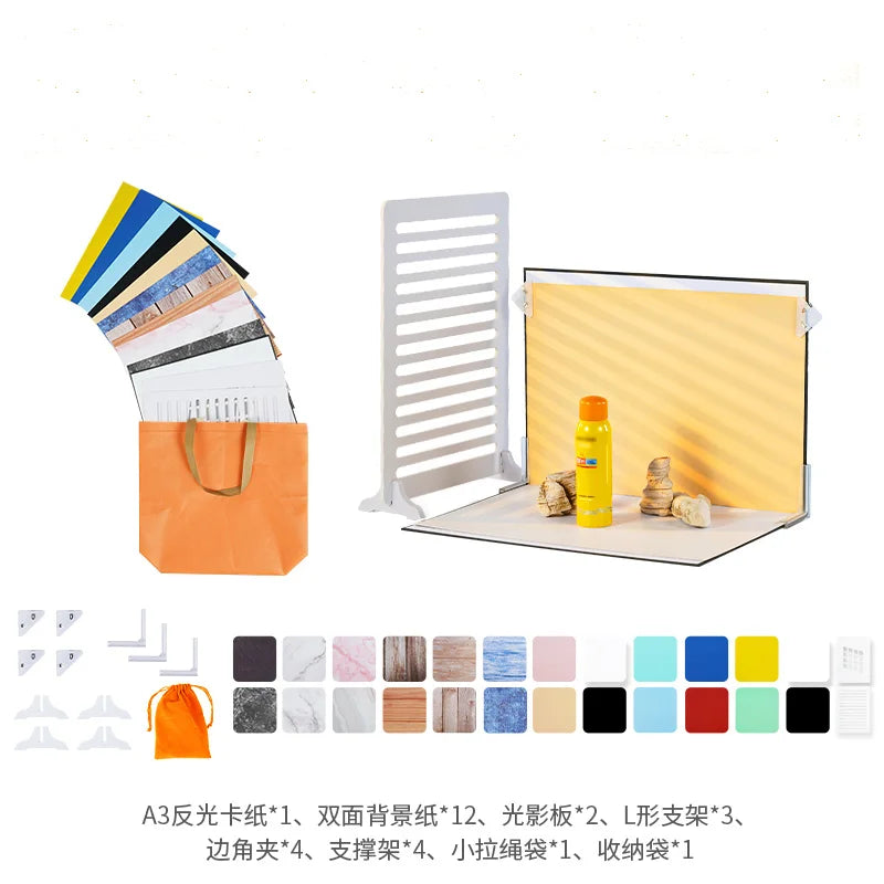 Selens Photography Backdrop Board Photo Studio Kits Background Photography 12 Double-Sided Background Paper Photography Props