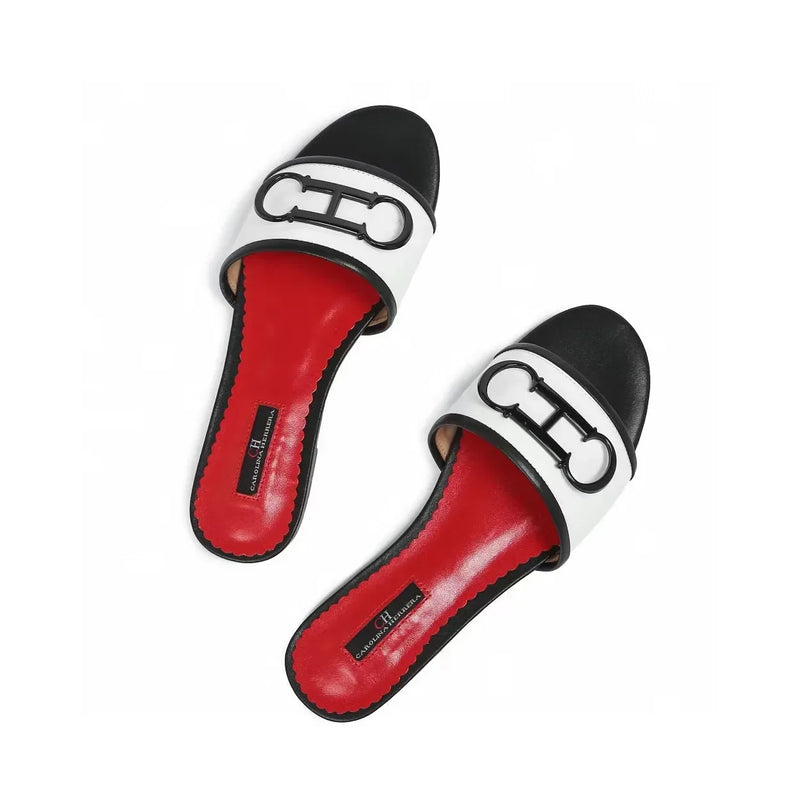 CH 2025 Summer New Women's Leisure Sandals Women's Slippers Simple Solid Colour Design Daily Style Fashion Women's Slippers