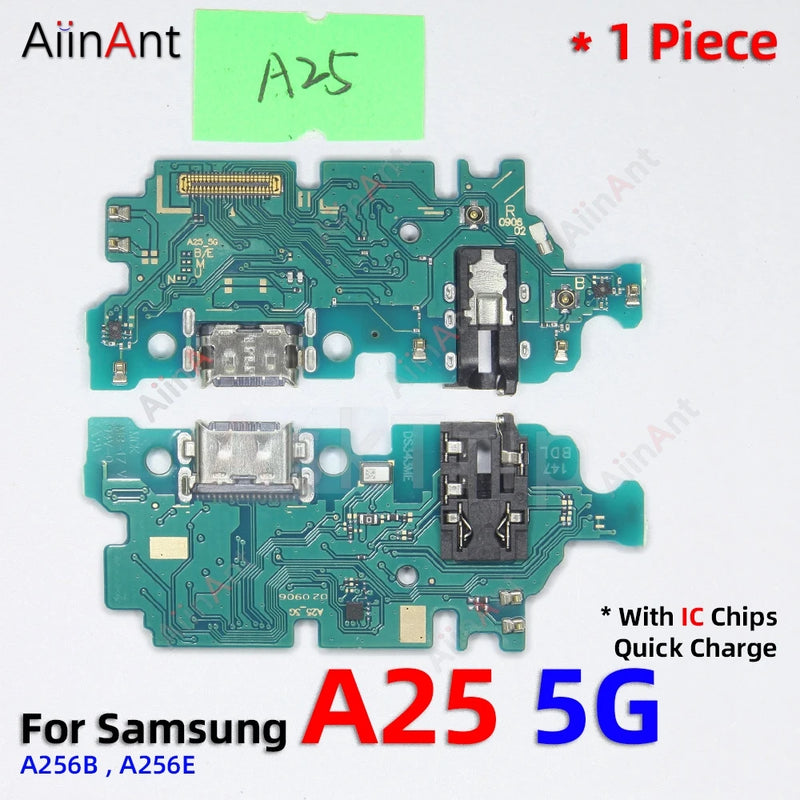 Dock USB Charger Board Port Connector Charging Flex Cable For Samsung Galaxy A20 A21 A22 A23 A24 A25 A26 A21S A202F A207F US EU