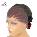 Braided Wigs for Black Women Human Hair Afro Puff Lace Frontal Hair Wigs Afro Kinky Curly Human Hair 13x4 Lace Front Pre Braided