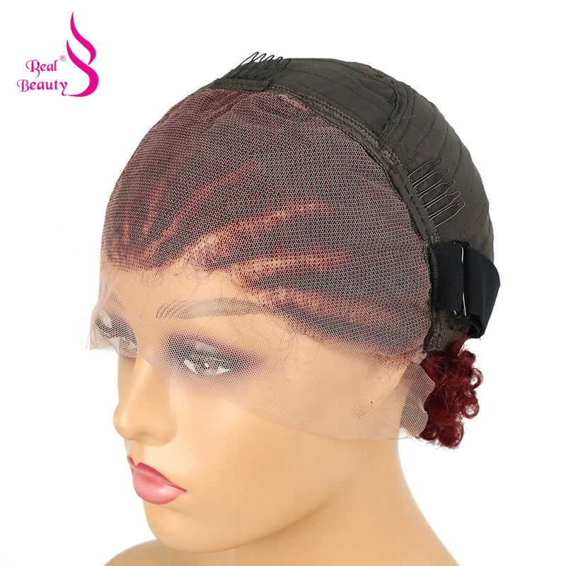 Braided Wigs for Black Women Human Hair Afro Puff Lace Frontal Hair Wigs Afro Kinky Curly Human Hair 13x4 Lace Front Pre Braided