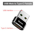 Baseus USB 3.1 OTG Adapter USB Type C to USB Female Converter For Macbook Pro Air Samsung S22 Xiaomi USB-C USBC OTG Connector