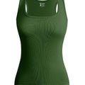 Hot Sale Summer Women's Basic Elastic Tank Top Sleeveless Square Collar Vest T-shirt Fashion Fitness Yoga Women's Casual Top
