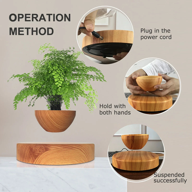 Maglev Floating Planter - Creative Home Decor Gift, Unique Desktop Ornament for Essential Home Aesthetics