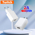 2A EU/US Plug USB Charger Fast Charging Mobile Phone Wall Charger For iPhone Huawei Xiaomi OPPO Oneplus Portable Travel Charging