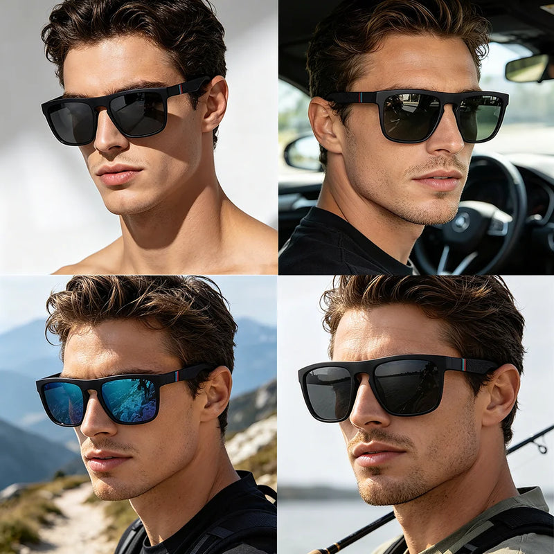Fashion Square Polarized Sunglasses AntiGlare UV400 | SAMAG