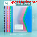 6pcs A4 Expanding File Folders with Button 11 Ring Binder Pockets.Durable A4 Binder Organizer, for School, Office. file folder