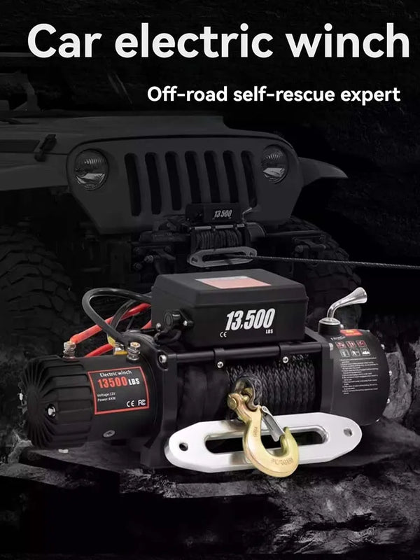Electric Winch 12V Off-Road Vehicle Self Rescue Car Traction 220V Electric Hoist Onboard Crane Car Electric Winch Small Crane