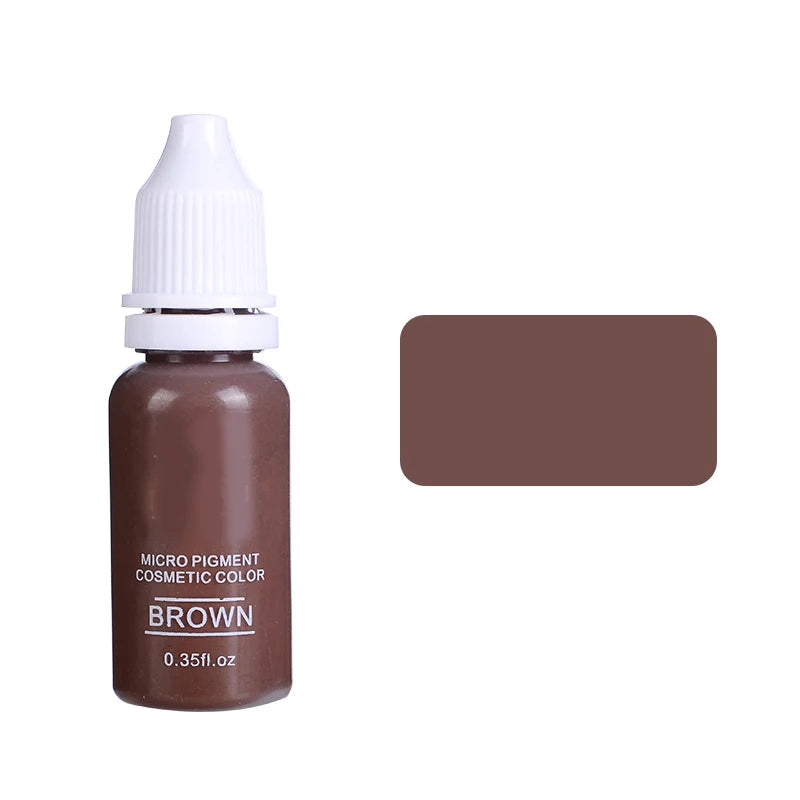 15ml Permanent Makeup Ink Color Natural Eyebrow Lips Dye Tattoo Ink Microblading Pigments For Body Beauty Tattoo Art Supplies