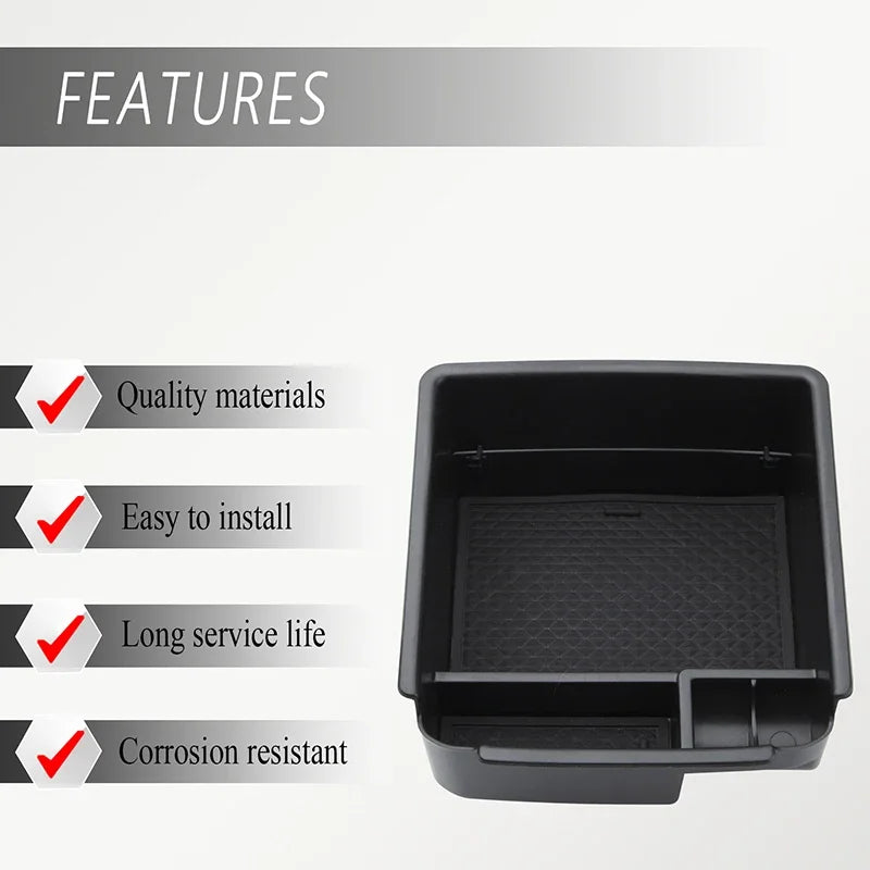 Car Center Console Organizer Tray Armrest Storage Box Fits For VW Tiguan 2 MK2 2017 2018 2019 2020 2021 2022 Car Stowing Tidying