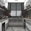 40cm metal brushed silver wall sticker stainless steel kitchen living room refrigerator countertop adhesive wallpaper