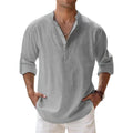 New Cotton Linen Shirts for Men Casual Lightweight Long | SAMAG