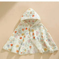 Baby gauze cape bath towel, soft and absorbent. Baby hooded cape, cartoon style bathrobe, children's bath towel.