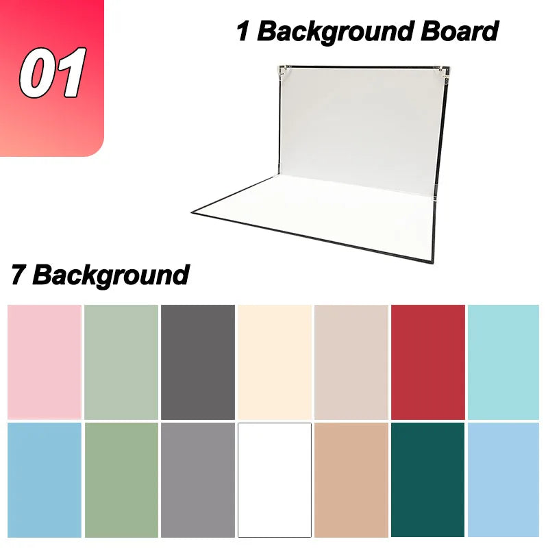 42x30cm Photography Backdrop Board 7 Pcs 2 Sided Photo Background Set 14 Wood Grain Studio Waterproof Product Photographic Props