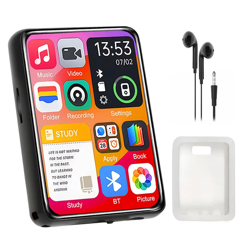 128GB MP3 Player Bluetooth 5.4 Hi-Fi Music Player Built-in Speaker 2.4 Inch Touch Screen Walkman Video FM Radio Recorder Camera