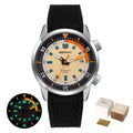BERNY Automatic Diving Watches for Men 20ATM Super Luminous Mechanical Men's Diver Watch Sapphire Full Stainless Steel Dive
