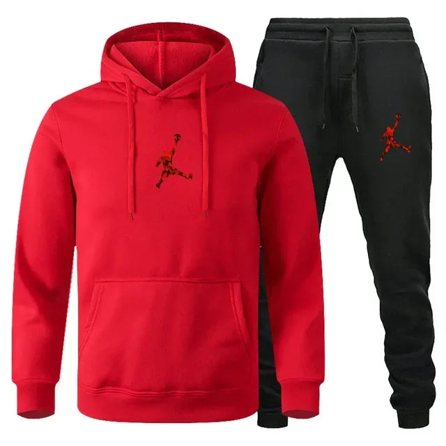 Autumn_Winter Men's jogging Fitness sportswear Set_ Fashionable long - sleeved sweatshirt + casual pants 2 - View 17 | SAMAG