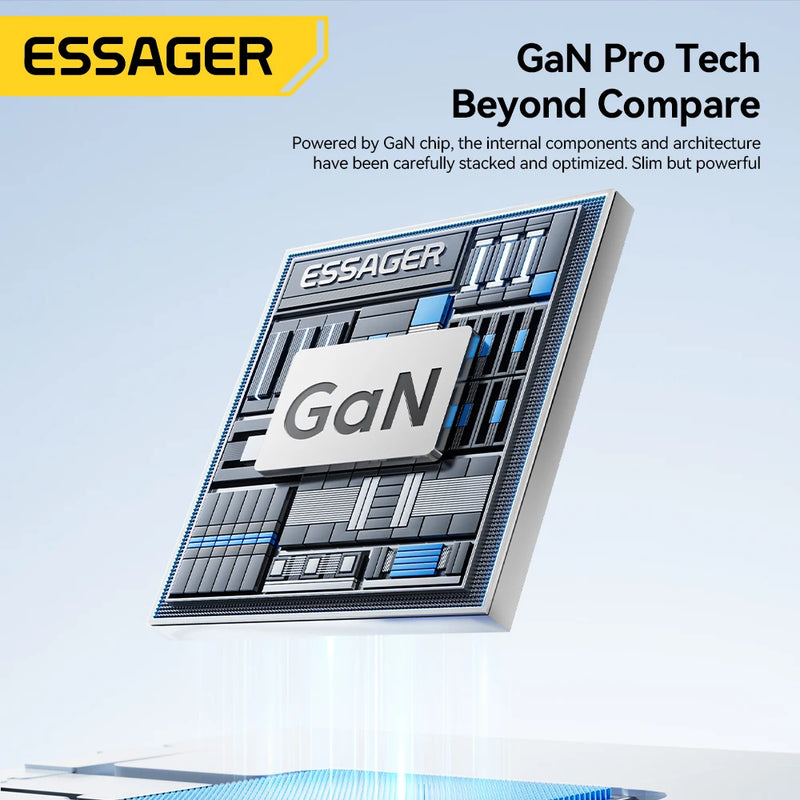Essager 85W GaN USB Charger6in1 Desktop Fast Charge USB Type C Charger  For iPhone17 16 15Pro  Xiaomi Samsung Smartphone Laptop