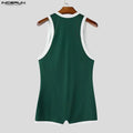 INCERUN Men's Bodysuits Patchwork Sleeveless Summer Casual Male Rompers Playsuits Workout Color-block Cozy Bodysuit For Man 2026