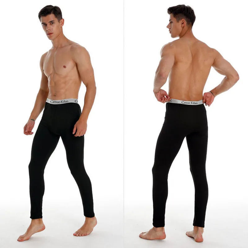 2025 Men's Thermal Underwear Pants, Slim Leggings, Fleece Thickened Skinny Warm Long Pants, Men's Warm Pants for Autumn Winter