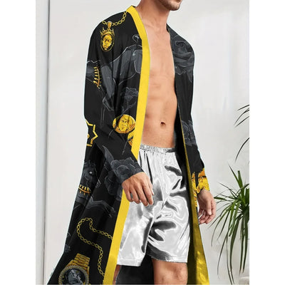 Men's Long Robe Quick Drying Spring and Autumn Home Trend | SAMAG