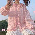 Japanese Lolita Style Lace Ruffles Blouses Summer Women - View 10 | SAMAG