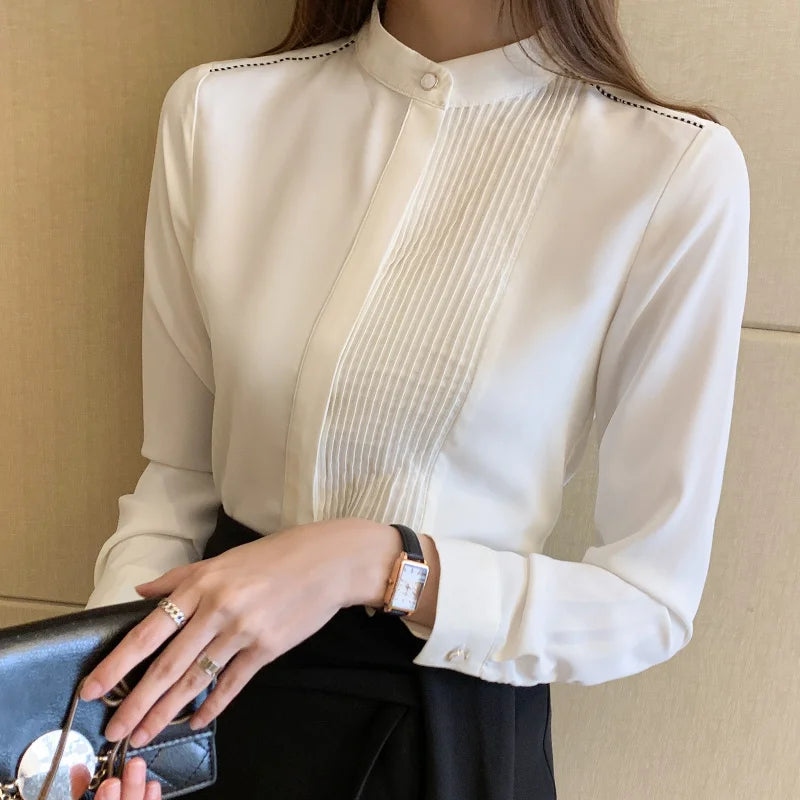 Autumn Long Sleeve Chiffon Blouse Shirt Women Blusas - View 4 | SAMAG