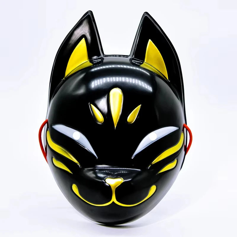 Japanese Anime Demon Fox Mask Cosplay Sabito Makomo Tanjiro Lightweight Plastic Thicken Animal Halloween Party Costume Props