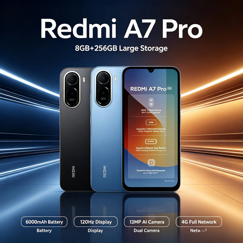 2026 New Official Authentic Product Redmi A7Pro 8 GB RAM 256 GB ROM 6.9' FHD+ Helio G85 Gaming Smartphone Dual 5G VoLTE 5000mAh