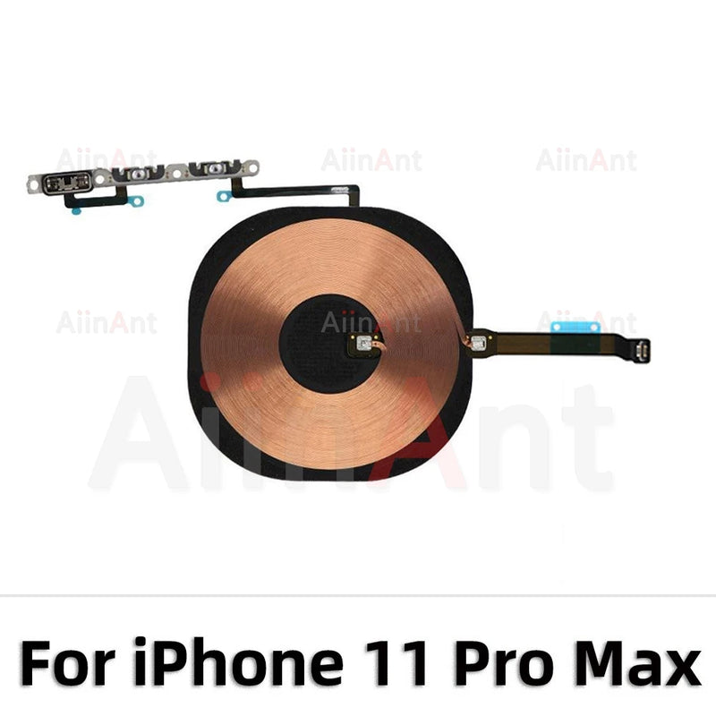 AiinAnt Power Volume Flash Light NFC Wireless Charging Flex Cable For iPhone 11 X Xs Pro Max XR Phone Sapre Parts