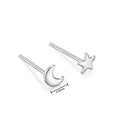 925 Sterling Silver Hypoallergenic Stud Earrings for Women Moon Star of David Maple Leaf Heart Lightning Earrings S999 Jewelry