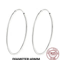 Senlissi - 18k Gold Plated Hoop Earrings For Women 925 Sterling Silver 2.0mm Fashion Rings Rose Cерьги - Visuel 10 | SAMAG