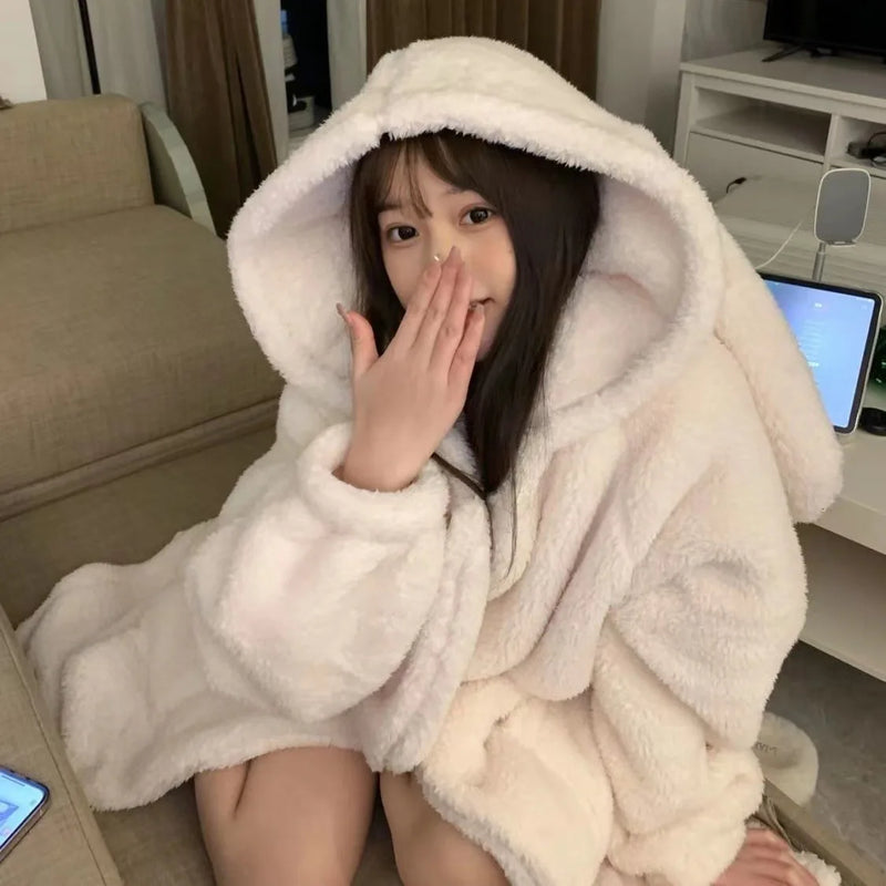 Autumn and Winter Ladies Warm Pajamas Homewear Rabbit | SAMAG