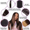 Straight  Chocolate Brown 1/3/4Human Hair Bundles Deal  Human Hair Weaving Wefts Remy Human Hair Extensions for Women  100 G/Pcs
